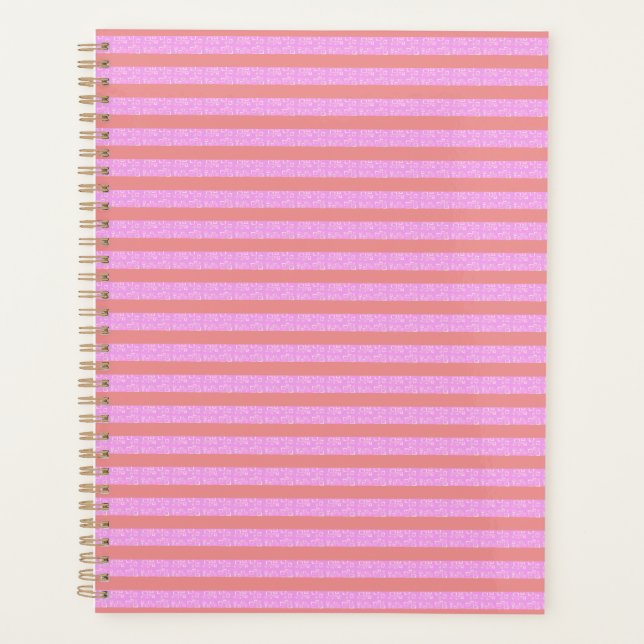 Pink Stripe Planner (Front)