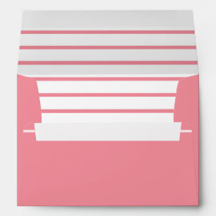 Pink Stripe Self Addressed Envelope