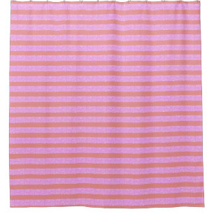 Pink Stripe Shower Curtain