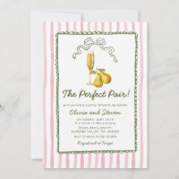 Pink Stripe The Perfect Pair Pear Couple Shower