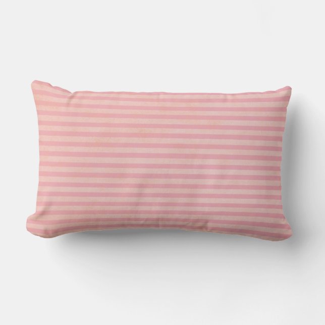 Pink Stripe Throw Pillow (Front)