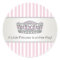 Pink Stripe Tiara Princess Envelope Seal Label