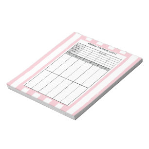 Pink Striped Bridge Score Pad