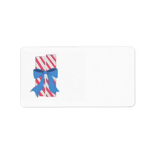 Pink Striped Candy Sticks Label