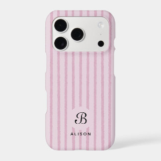 Pink Striped Custom Initial & Name