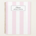 Pink Striped. Cute Personalised  Planner<br><div class="desc">Pink Striped. Cute Personalised</div>