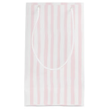 Pink striped gift bag