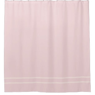 Pink Striped horizontal stripes Shower Curtain