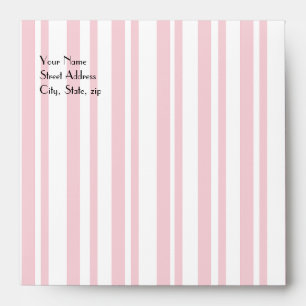 Pink Striped Invitation Envelope