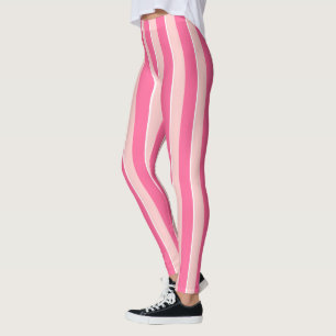 Pink Striped Leggings