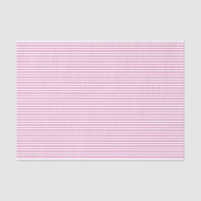 Pink Striped Pattern Tissue Paper (Front)