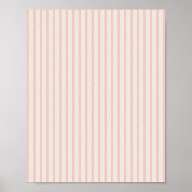 Pink Striped Poster (Front)