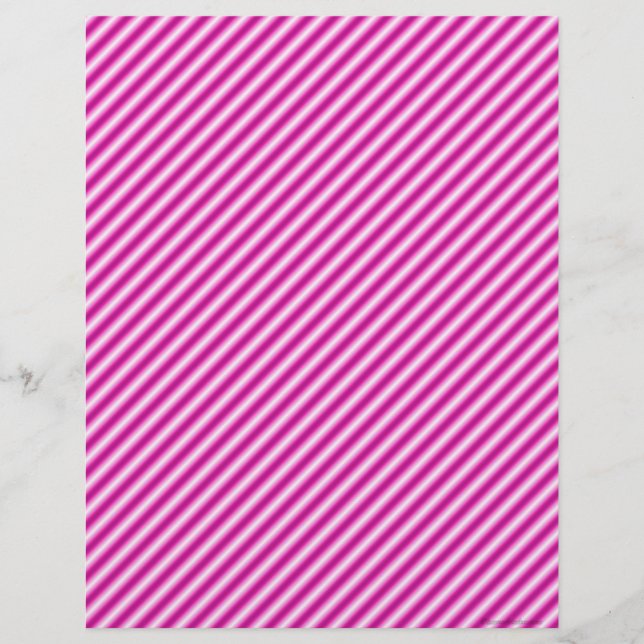 Pink Striped Scrapbook Paper (Front)