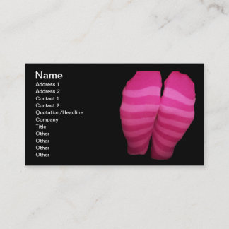 Pink Striped Socks Business Card
