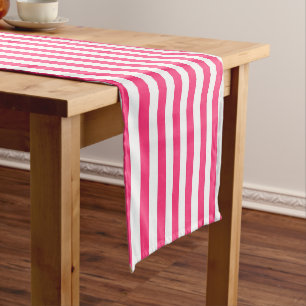 Pink Striped Table Runner