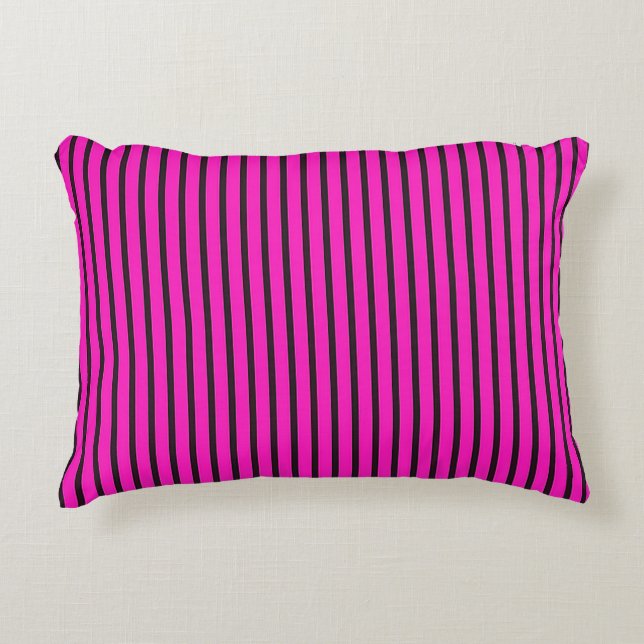 Pink Striped texture Decorative Cushion (Front)