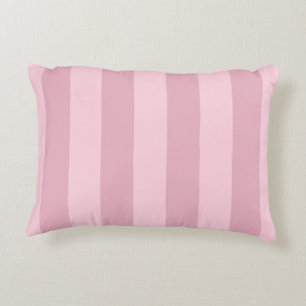 Pink Striped Throw Pillow