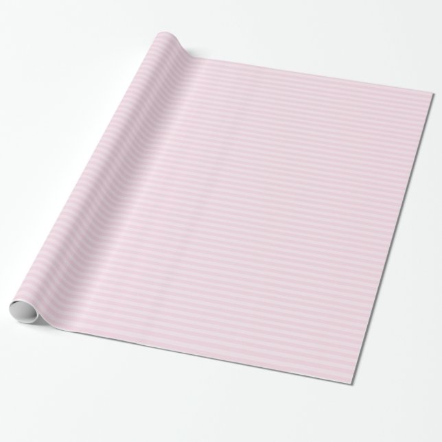 Pink Striped Wrapping Paper (Unrolled)
