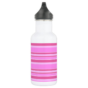 Pink stripes 532 ml water bottle