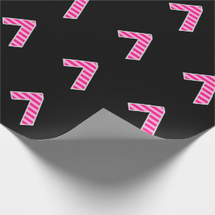 Pink Stripes 7 Event # (Birthday, Anniversary) Wrapping Paper