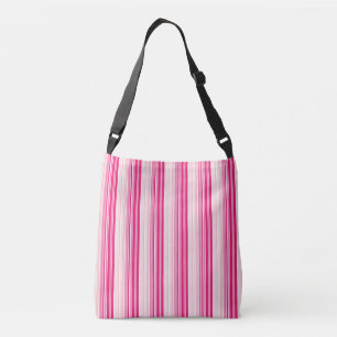 Pink Stripes and Lines Crossbody Bag