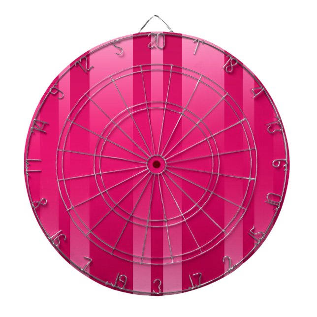 Pink Stripes Background Dartboard (Front)