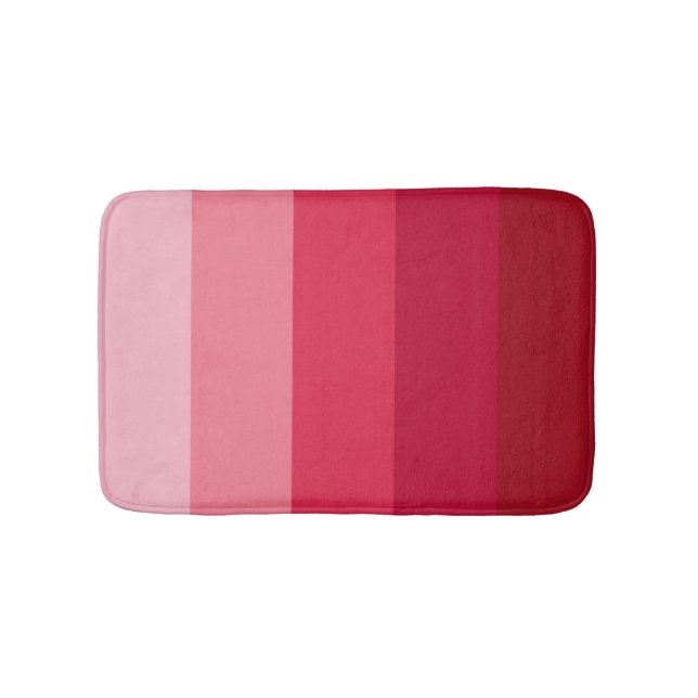 Pink stripes bath mat (Front)