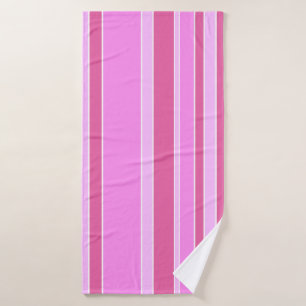 Pink stripes bath towel