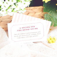 Pink Stripes Bridal Shower Recipe Request
