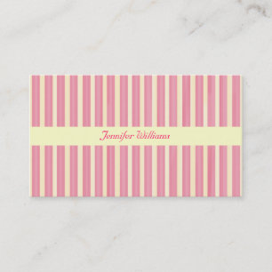 Pink Stripes Business Card