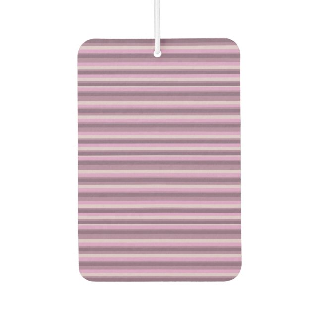 Pink stripes car air freshener (Front)