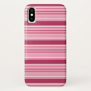 Pink stripes iPhone x case