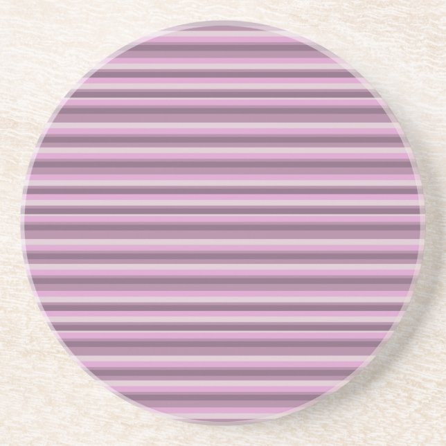 Pink stripes coaster (Front)