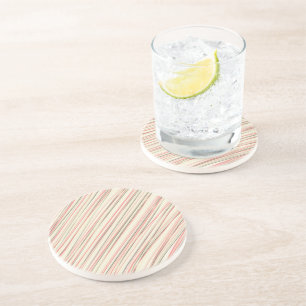 Pink Stripes Coaster
