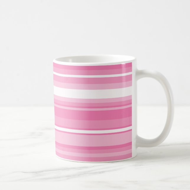 Pink stripes coffee mug (Right)