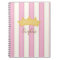 Pink Stripes Crowned Personalised Princess Diary