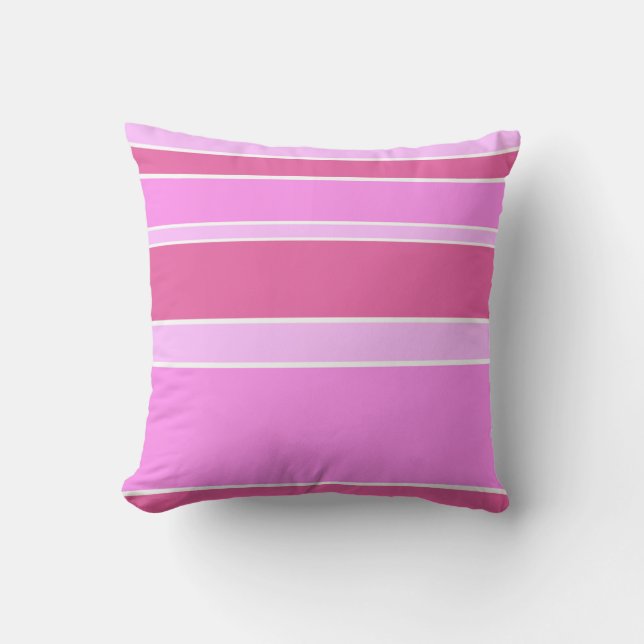 Pink stripes cushion (Front)