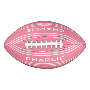 Pink Stripes custom monogram football American Football