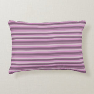 Pink stripes decorative cushion