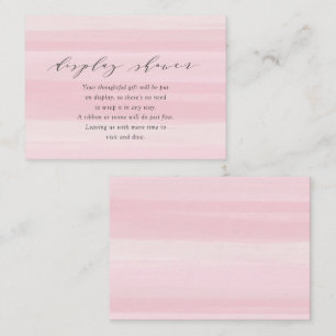 Pink Stripes Display Shower Enclosure Card