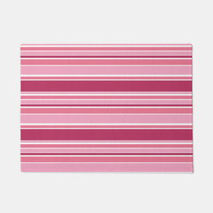 Pink stripes doormat