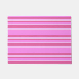 Pink stripes doormat