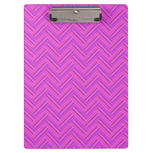 Pink stripes double weave pattern clipboard