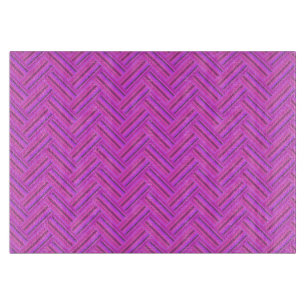 Pink stripes double weave pattern cutting board