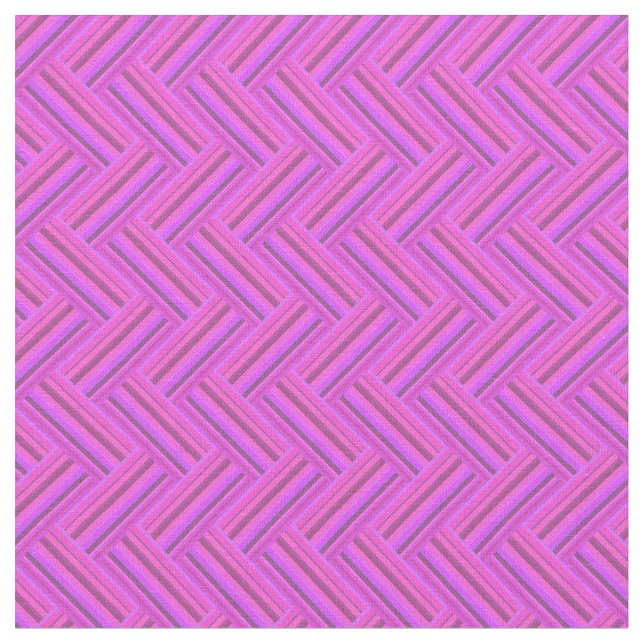 Pink stripes double weave pattern fabric (Close Up)