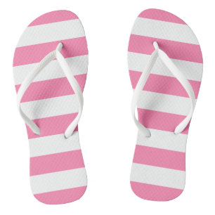 Pink Stripes Flip Flops