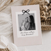 Pink Stripes Godmother Proposal