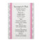 Pink Stripes Grey Damask Wedding Menu