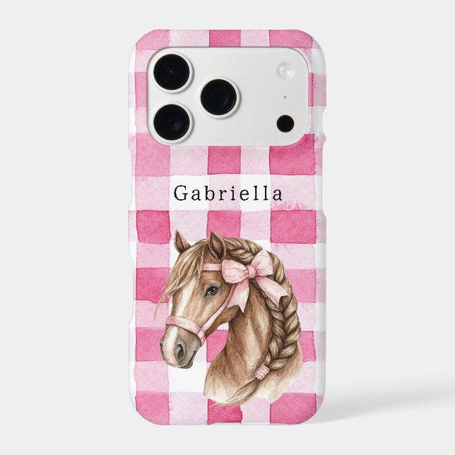 Pink Stripes Horse Bow (Back)