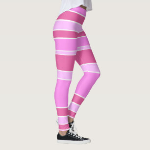 Pink stripes leggings